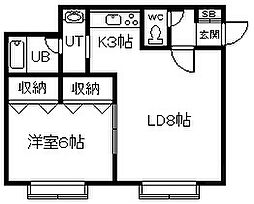 ビブレ125 1LDKの間取図画像