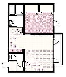 プロスパラスAM・S 1LDKの間取図画像