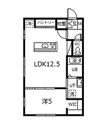 norfino AKEBONOII 1LDKの間取図画像