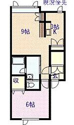 イグゼグス 1LDKの間取図画像