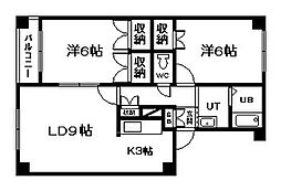 フォレスト 2LDKの間取図画像