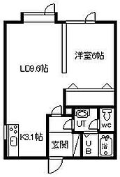 HOUS・REPOS 1LDKの間取図画像