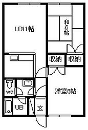 SK521ハイツ 2LDKの間取図画像