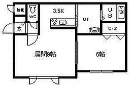 ラティフ 1LDKの間取図画像