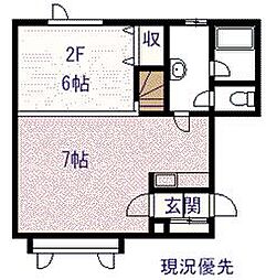 プレジデントE 1LDKの間取図画像