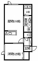 Pinky&Whity 1LDKの間取図画像