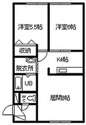 パル21 2LDKの間取図画像
