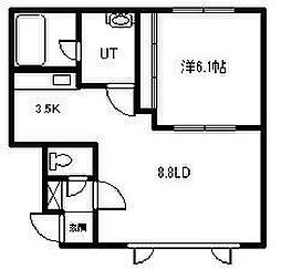 アヴァンティ 1LDKの間取図画像