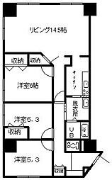 オークヒルズ2・6 3LDKの間取図画像