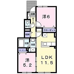 ジャドール 2LDKの間取図画像