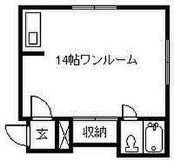 東光8.1ビル ワンルームの間取図画像