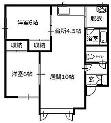 ソゴウハイツ 2LDKの間取図画像