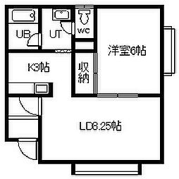 ブルーピアザ 1LDKの間取図画像