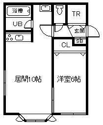 プレキャトラン 1DKの間取図画像