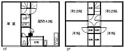 南4条杉山ハイツ 4LDKの間取図画像