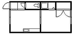 コーポグリーンイースト 1DKの間取図画像