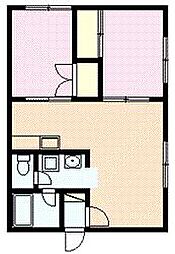 カーサ・アジュール東光 2LDKの間取図画像
