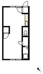 マンションつるや1 1DKの間取図画像