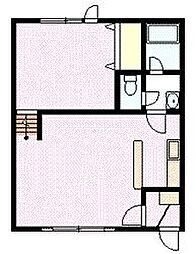 ヤマザキ1 1LDKの間取図画像