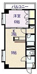 サンセット東8・2 1LDKの間取図画像
