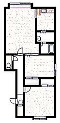 フェリース 2LDKの間取図画像