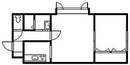 AMU5・23 1LDKの間取図画像