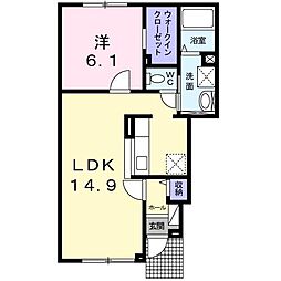 ブルーメディアモント 1LDKの間取図画像