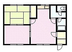 コーポかどま 2LDKの間取図画像