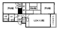 ファミール東光 3LDKの間取図画像