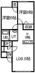 A.ブルームーン 2LDKの間取図画像