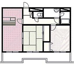 シャンノール神居 2LDKの間取図画像