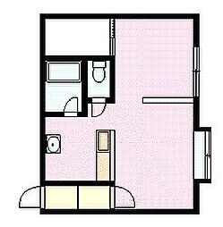 パームヒルズA 1DKの間取図画像