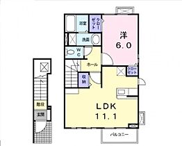 ヴィラ・スタシオン 205 ｜ 兵庫県加古川市加古川町平野59-1（賃貸アパート1LDK・2階・46.09㎡） その2