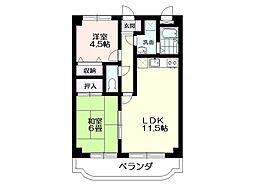 グランメゾン鴻巣 2LDKの間取図画像