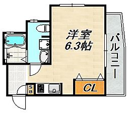 ワコーレVIANO須磨月見山本町 ワンルームの間取図画像