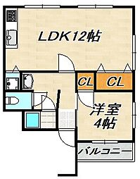 千守マンション 1LDKの間取図画像