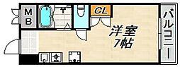 サニーパレス白川台 1Kの間取図画像