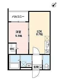 シーポート 1LDKの間取図画像