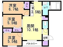 札幌市営東豊線 新道東駅 徒歩18分 2階/-