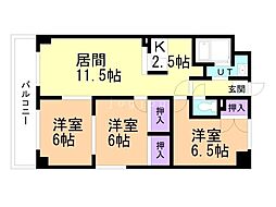 間取図画像 3LDK