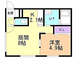 間取図画像 1LDK