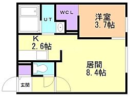 間取図画像 1LDK