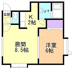 カーサ東武 1LDKの間取図画像