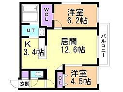 間取図画像 2LDK