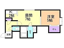 間取図画像 1LDK