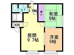 間取図画像 2LDK