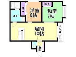 間取図画像 2LDK