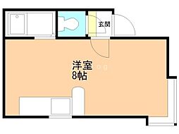 AMS76A ワンルームの間取図画像