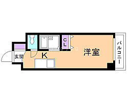 メゾンクレスト元町 ワンルームの間取図画像