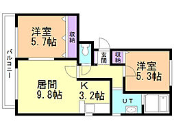 間取図画像 2LDK